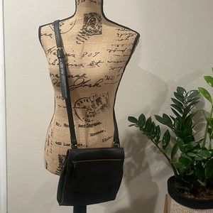 Black Fossil Crossbody Bag